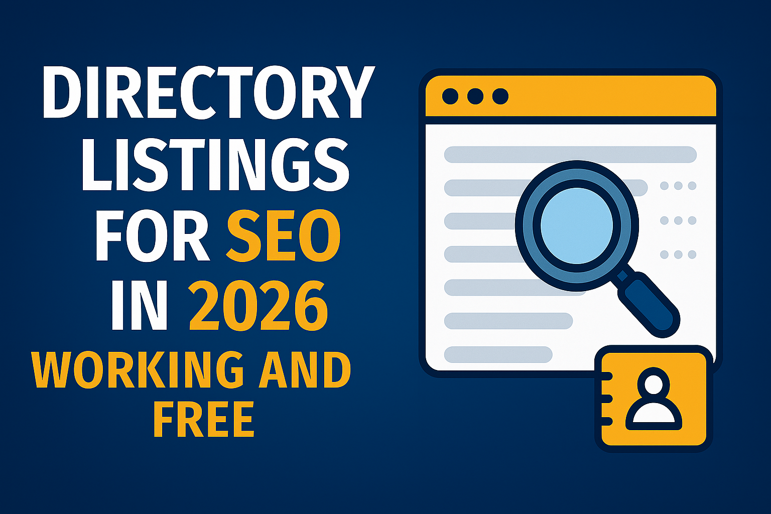 100+ Directory Listings for SEO in 2026 - Free And Working